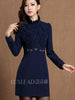 LUXLEAD luoshilin splicing, autumn/winter 2013 new water-soluble lace thin high-end women's clothing dresses